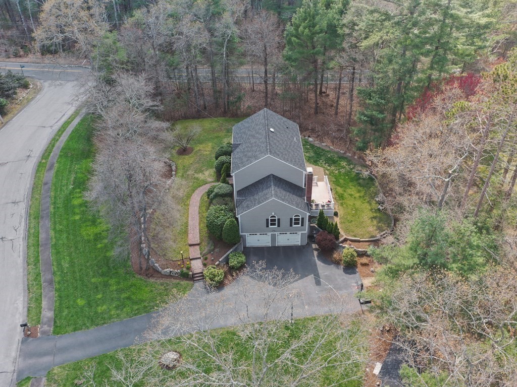 2 Deer Run Road Easton, MA 02356 - Photo 10 of 42 an aerial view of a house with garden space and a street view