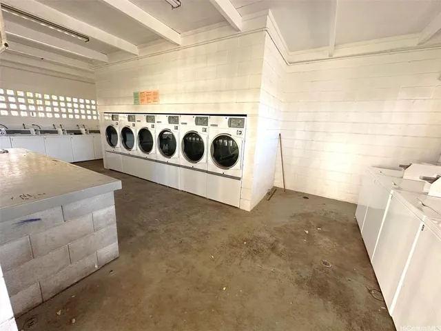 a view of kitchen and utility room