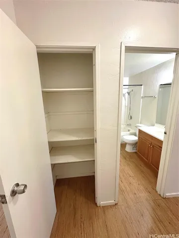 a view of a walk in closet