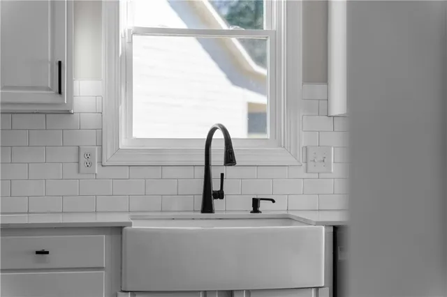 a close view of sink and window