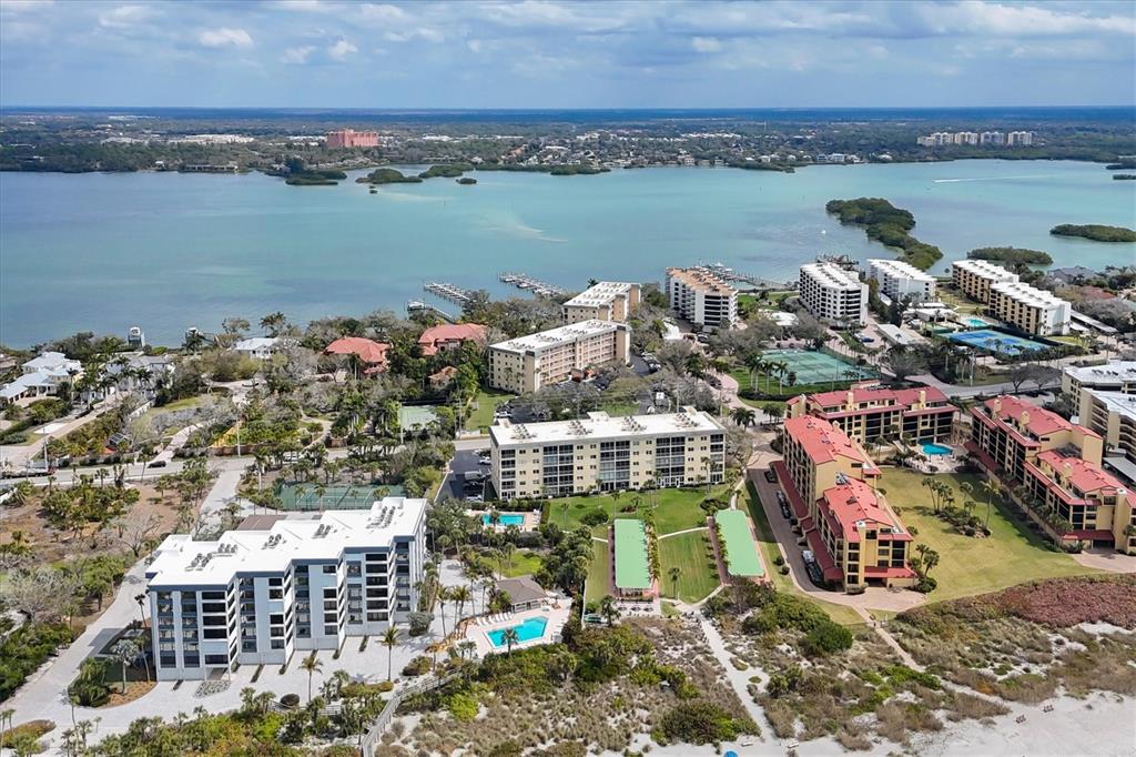 8625 Midnight Pass Road, Unit 506B Sarasota, FL 34242 - Photo 35 of 37 a view of a city and ocean view