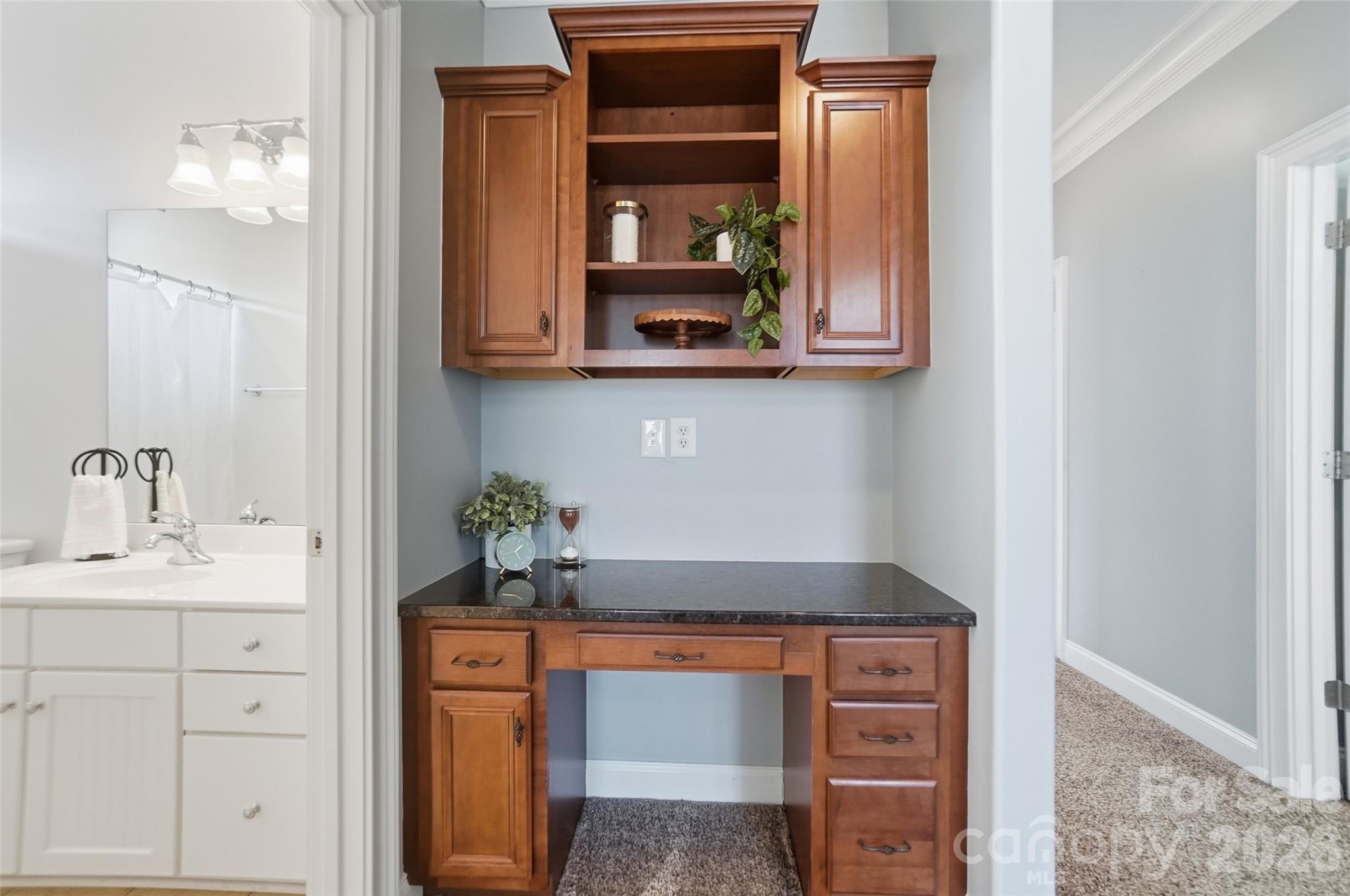 3383 Keady Mill Loop Kannapolis, NC 28081 - Photo 30 of 47 a bathroom with a sink and a mirror