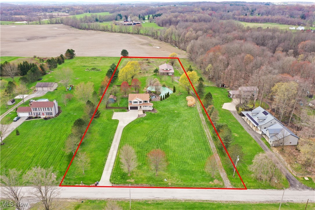 11215 Bloom Road Garrettsville, OH 44231 - Photo 41 of 42 Drone / aerial view featuring a rural view