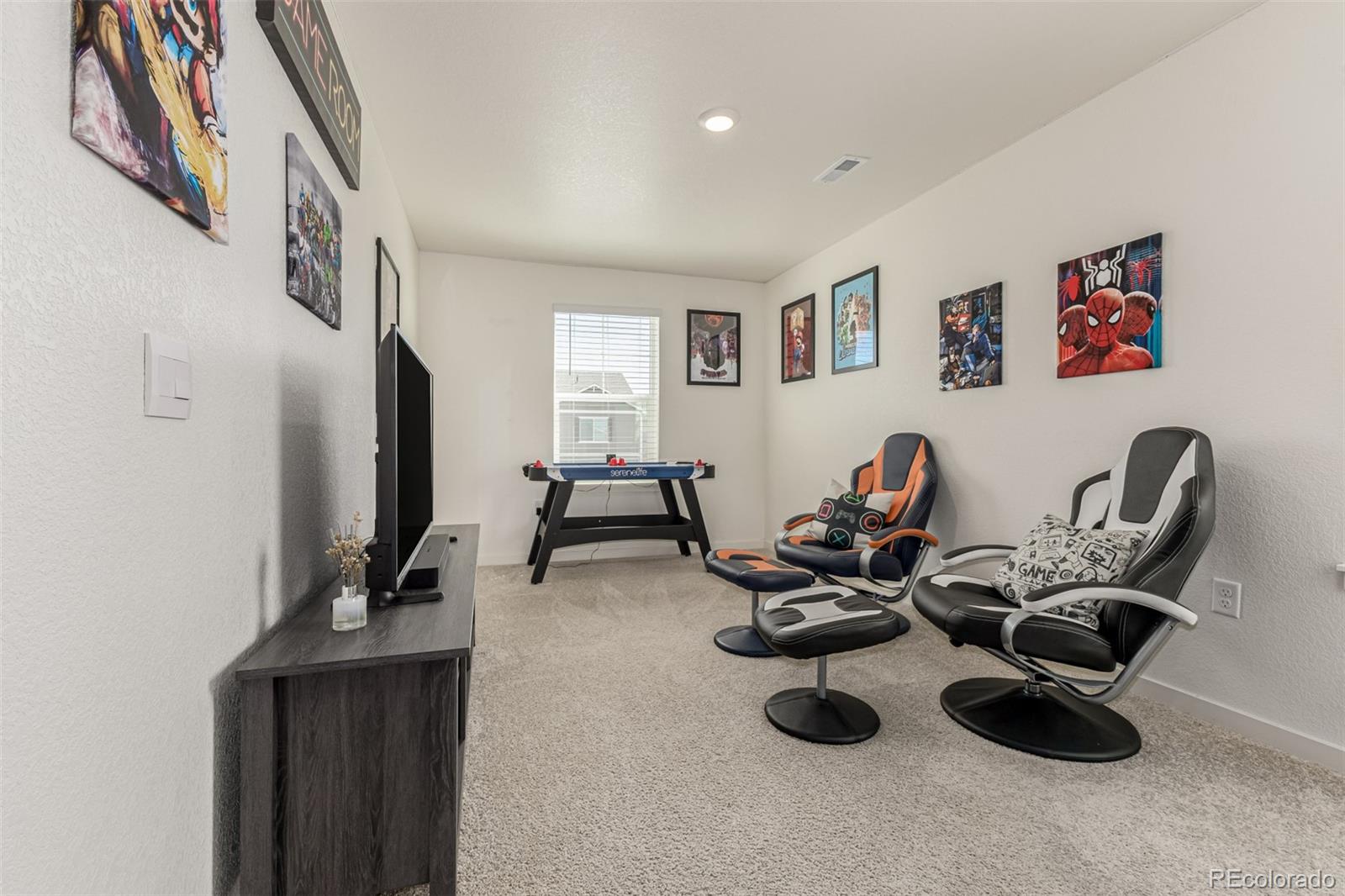 773 Allium Street Watkins, CO 80137 - Photo 17 of 46 a view of a livingroom with furniture and a flat screen tv
