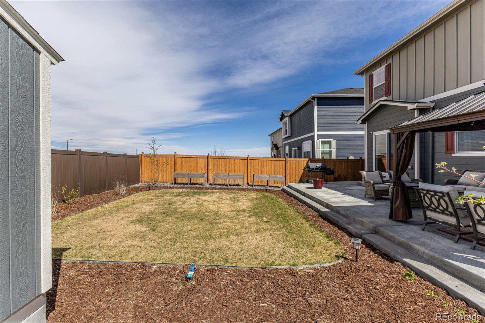 773 Allium Street Watkins, CO 80137 - Photo 33 of 46 a view of a house with a swimming pool
