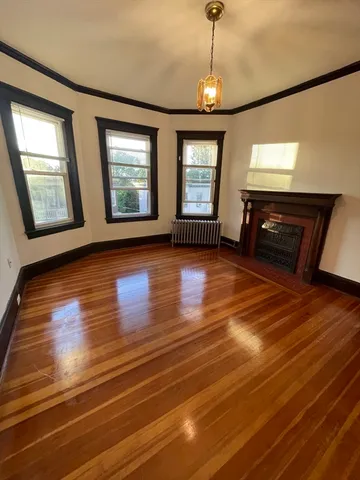 a view of livingroom with hardwood floor and window
