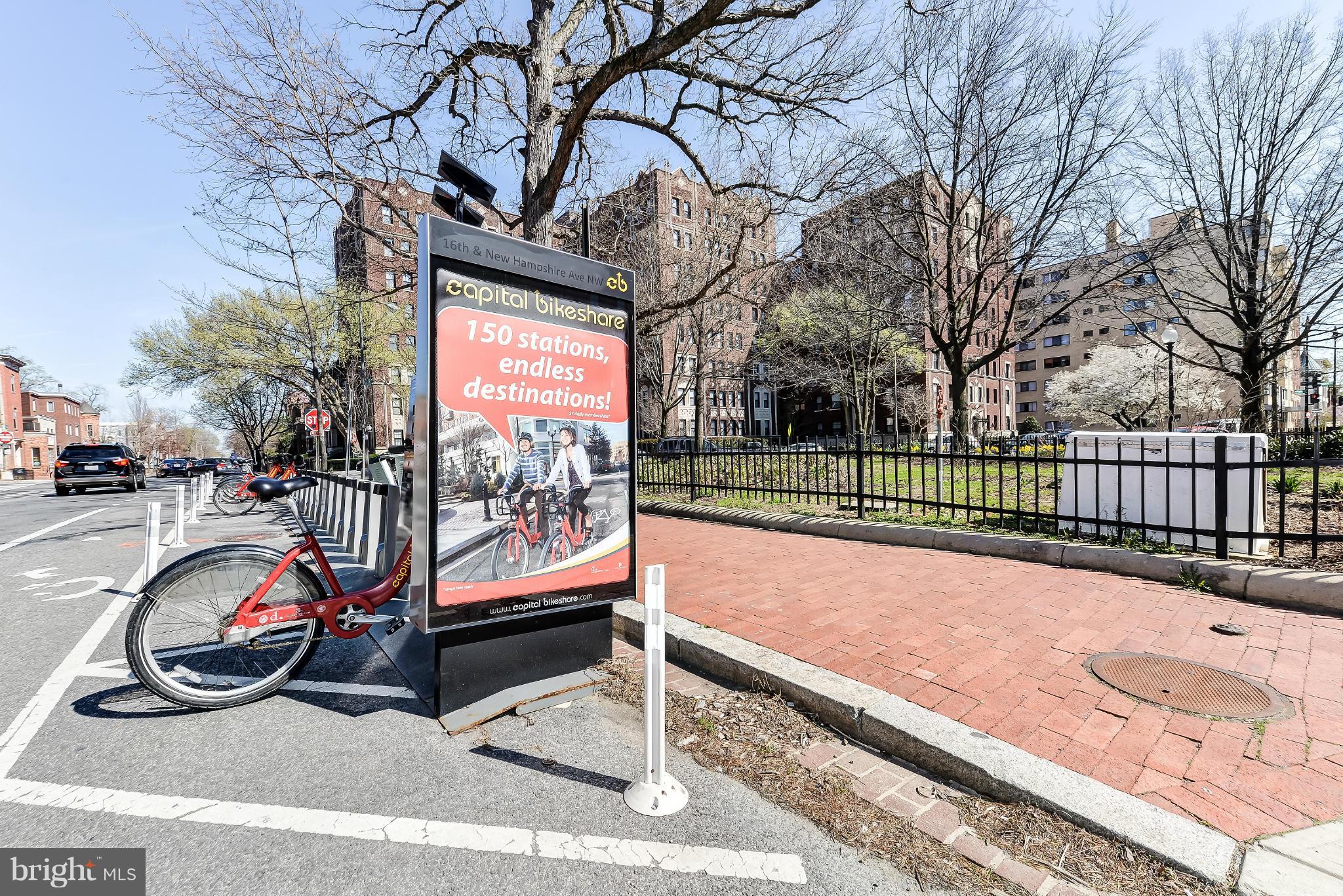 1830 17th Street Northwest, Unit 606 Washington, DC 20009 - Photo 20 of 26 Capital Bikeshare across the street