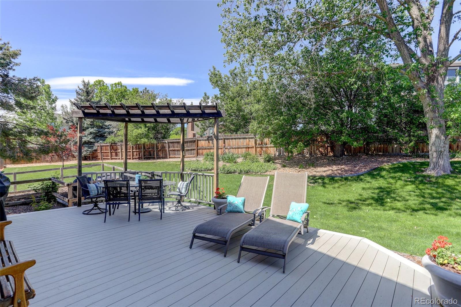 7877 West 110th Drive Westminster, CO 80021 - Photo 34 of 46 a view of a patio with couches chairs and a yard