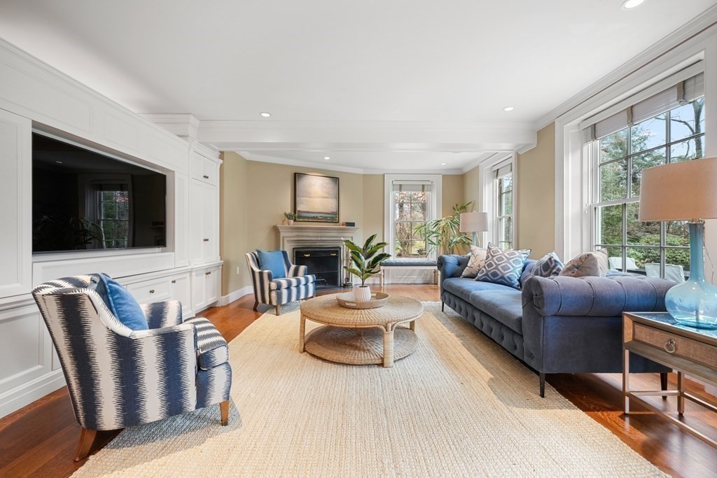 20 Sears Road Brookline, MA 02445 - Photo 15 of 40 a living room with furniture fireplace and a flat screen tv