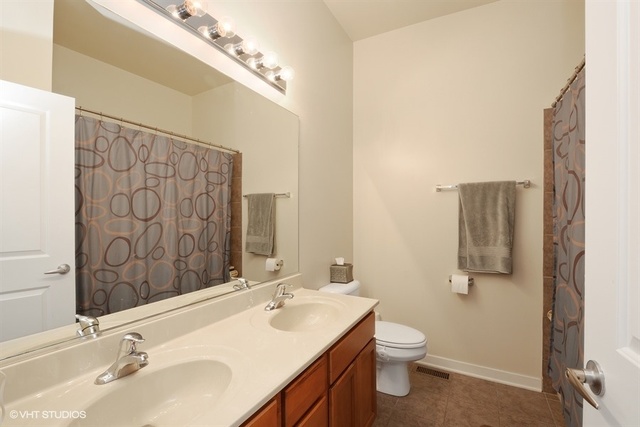 1244 West Monroe Street, Unit 7 Chicago, IL 60607 - Photo 9 of 12 a bathroom with a toilet sink and mirror