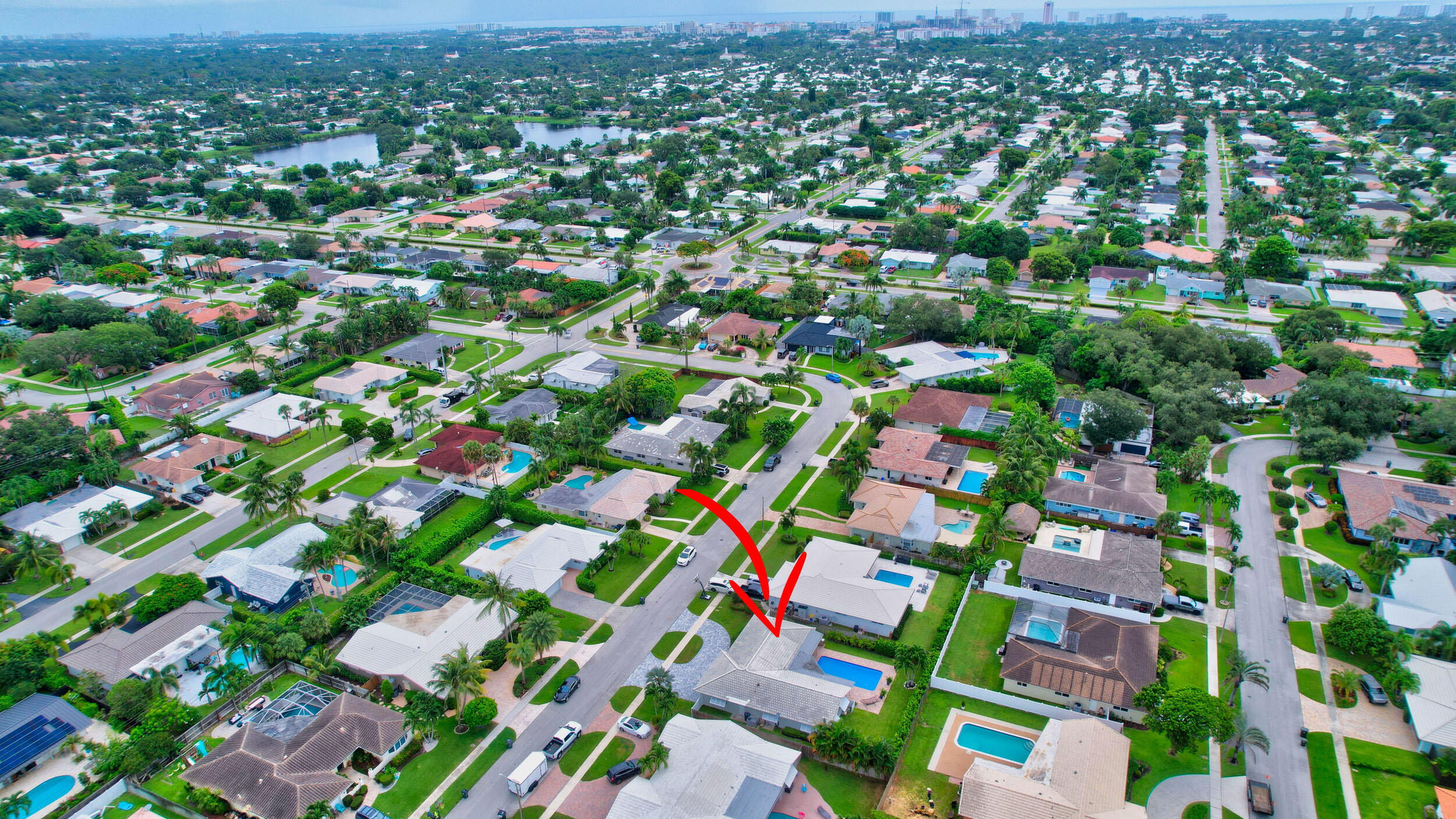 1270 Southwest 13th Drive Boca Raton, FL 33486 - Photo 21 of 23 an aerial view of residential houses with outdoor space and trees