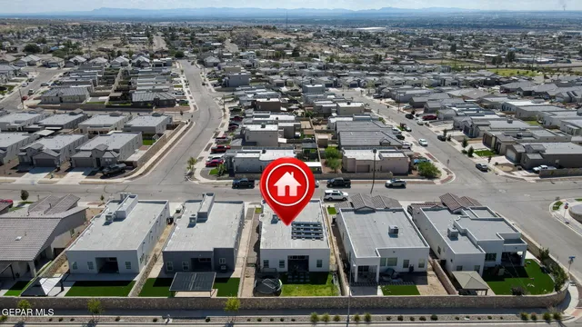 an aerial view of a city