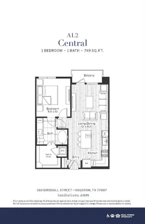$1,938 | 160 Birdsall Street, Unit 1113, Houston, TX 77007