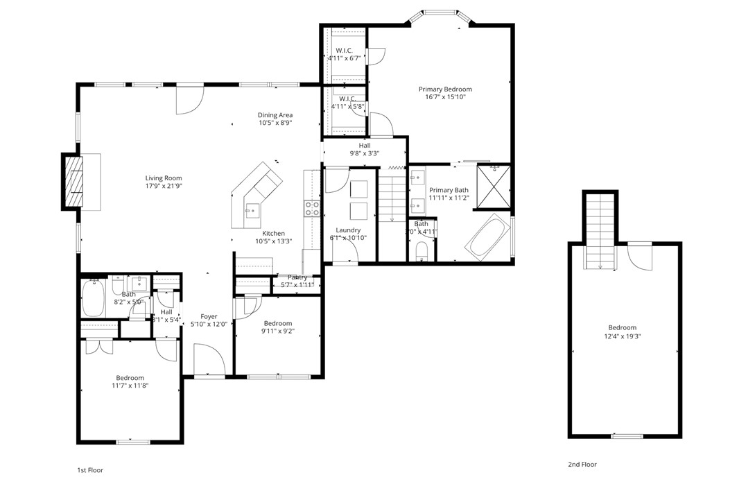 1050 Old Dacusville Road Easley, SC 29640 - Photo 33 of 33 This detailed floor plan illustrates the thoughtful layout and flow of this home across two levels.