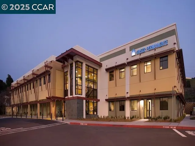 a front view of a building