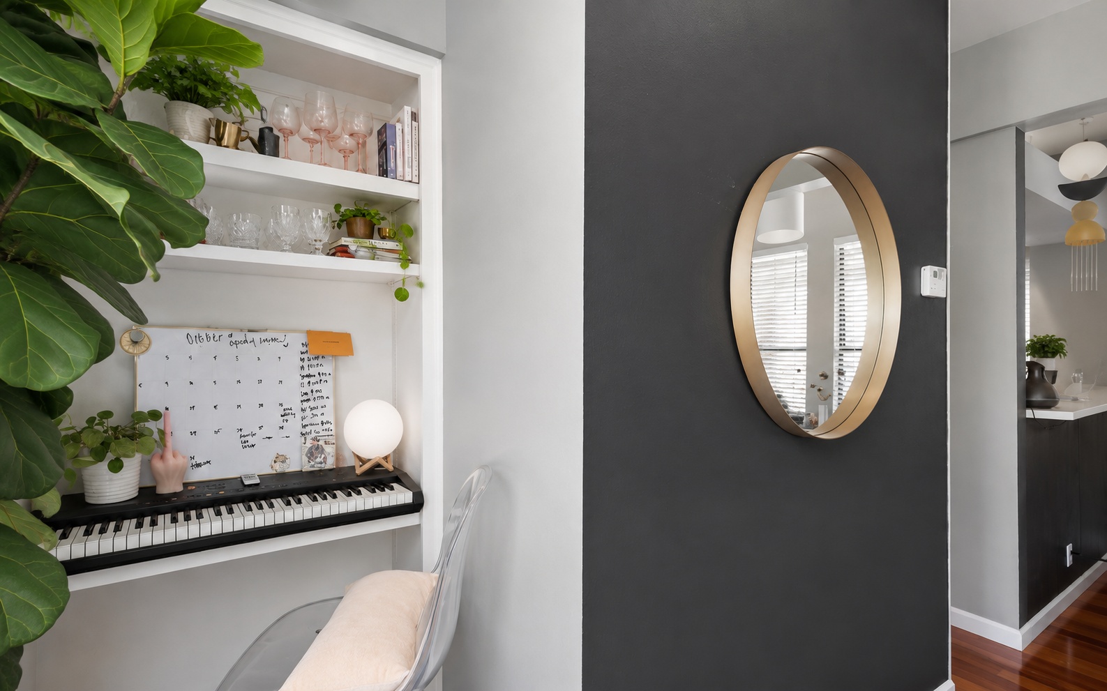 611 East 45th Street, Unit 25 Austin, TX 78751 - Photo 13 of 21 Custom built-in shelving with integrated desk space