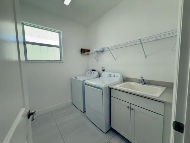a view of a table and chairs in patio