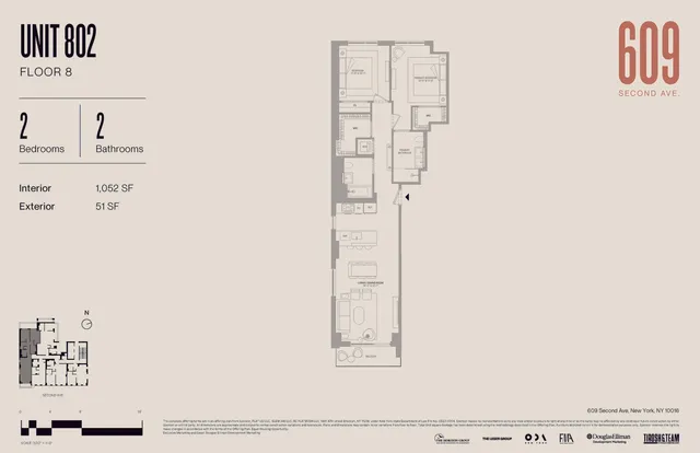 $2,295,000 | 609 2nd Avenue, Unit 802 | Kips Bay