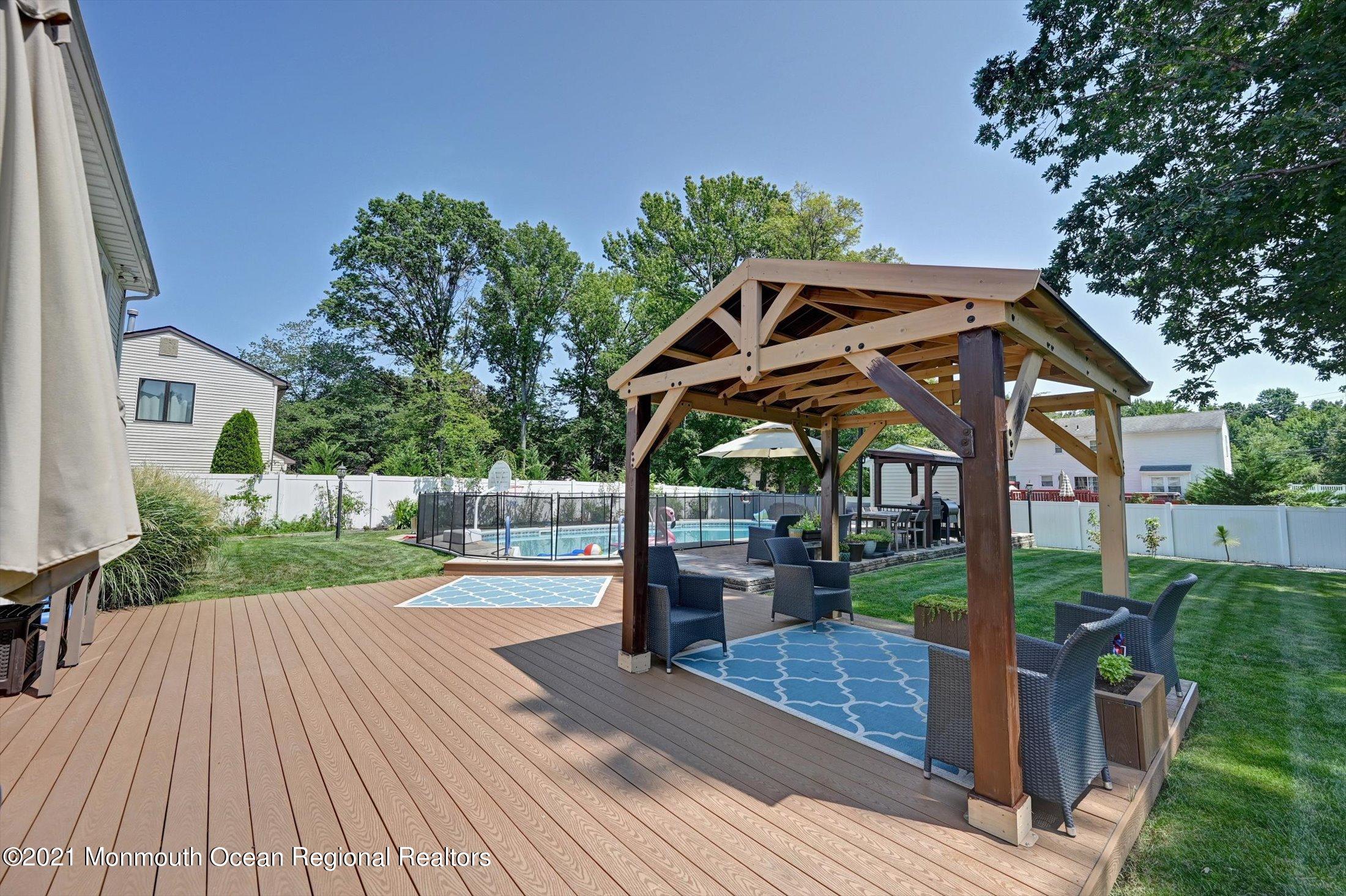 19 Regal Road Manalapan, NJ 07726 - Photo 27 of 33 Trex Patio Deck, Gazebo