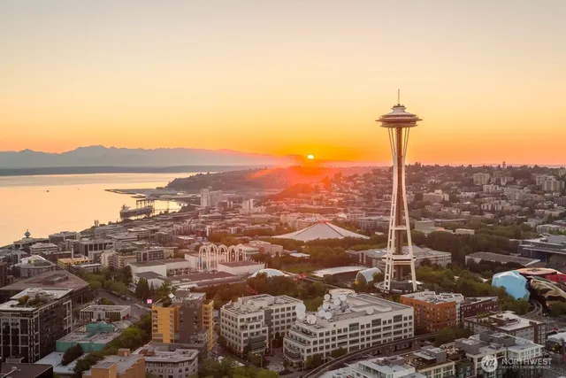 a view of a city from a city skyline