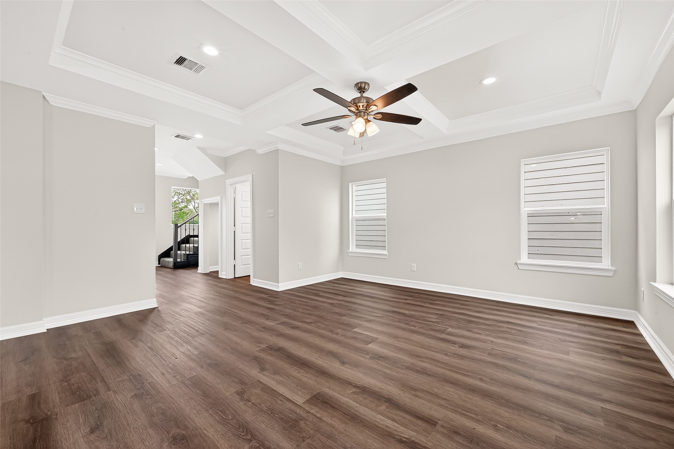 422 North 4th Street Beasley, TX 77417 - Photo 8 of 25 a view of an empty room with wooden floor and a window