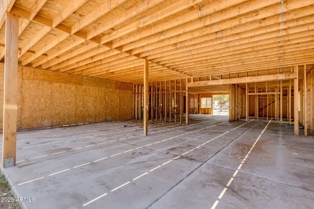 a view of a room with windows