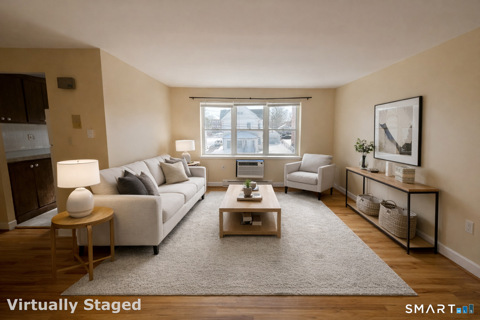 24 Merrill Street, Unit B3 Hartford, CT 06106 - Photo 1 of 9 a living room with furniture and a flat screen tv