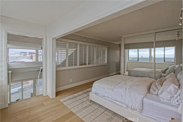 a view of a hallway with staircase
