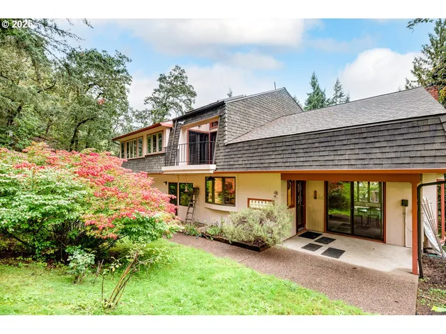 a view of a garden with pathway