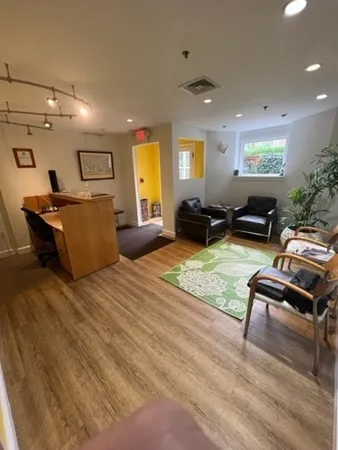 a living room with furniture and a couch