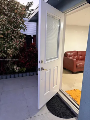 a view of front door