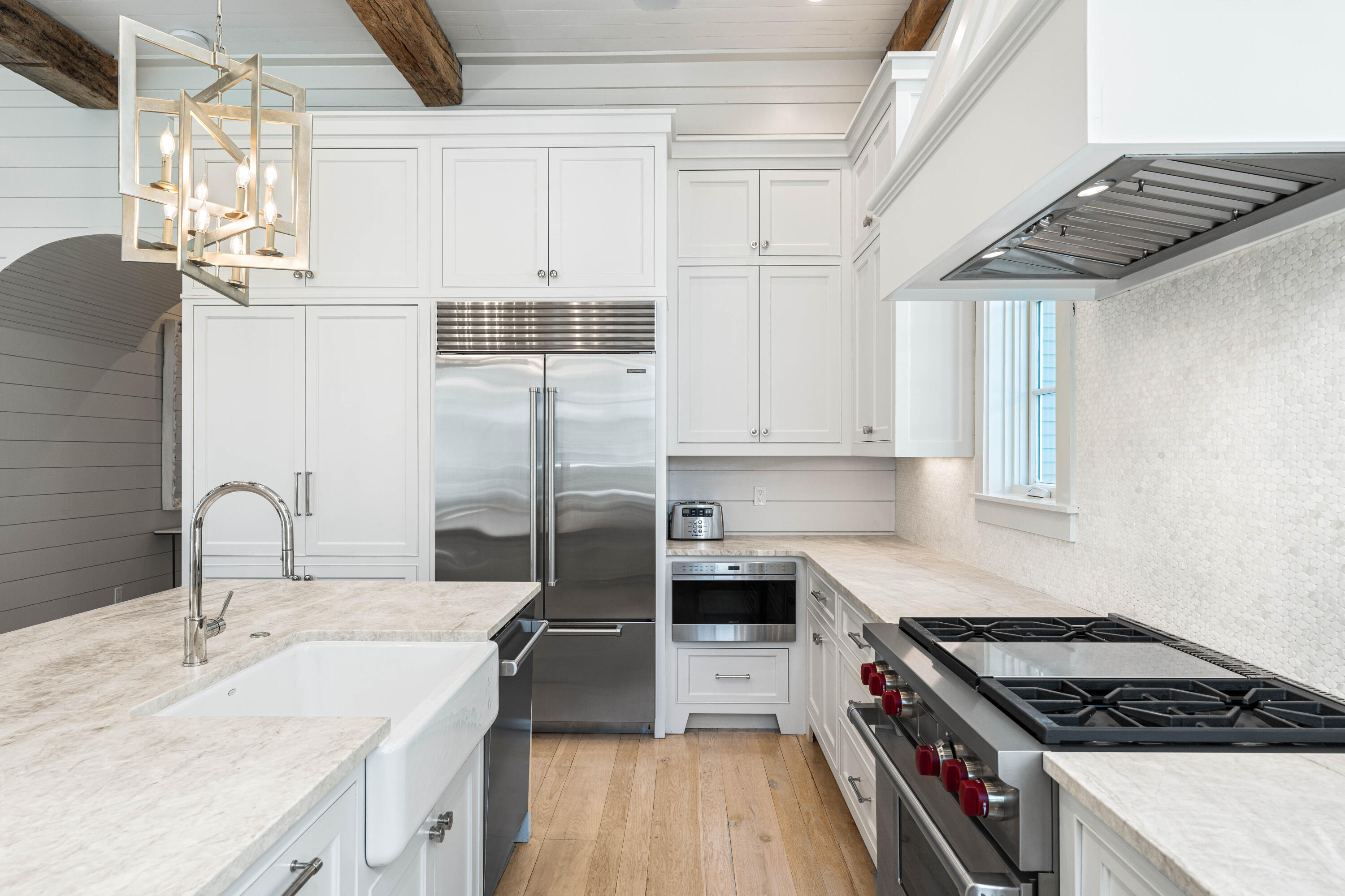 10 Rainer Ln Inlet Beach Inlet Beach, FL 32461 - Photo 14 of 55 a kitchen with stainless steel appliances granite countertop a sink stove and refrigerator
