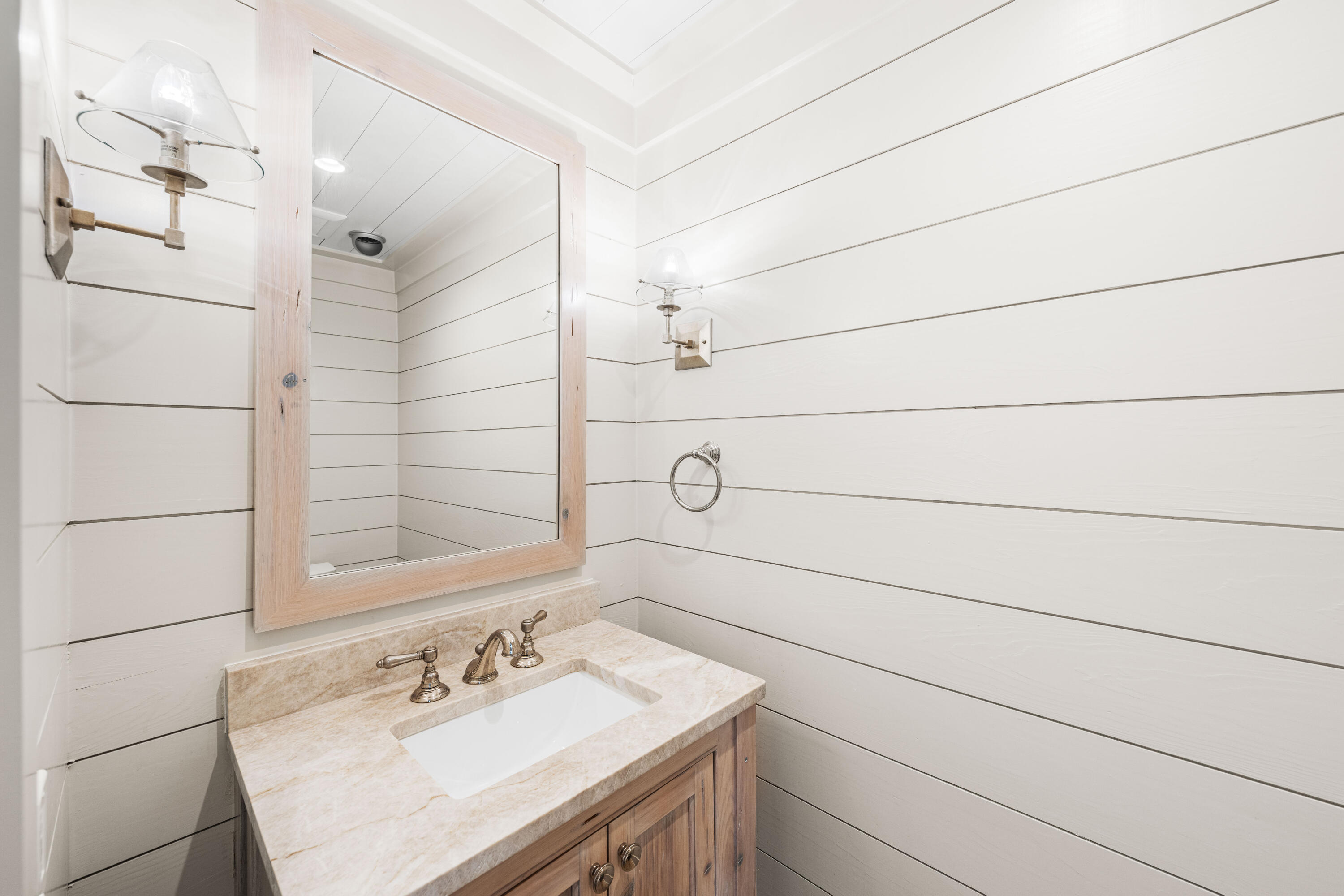 10 Rainer Ln Inlet Beach Inlet Beach, FL 32461 - Photo 17 of 55 a bathroom with a sink shower and a mirror
