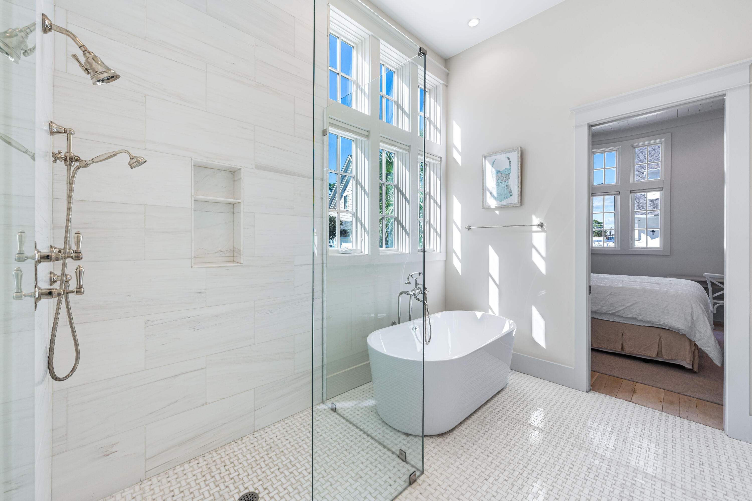 10 Rainer Ln Inlet Beach Inlet Beach, FL 32461 - Photo 23 of 55 a bathroom with a tub shower and sink