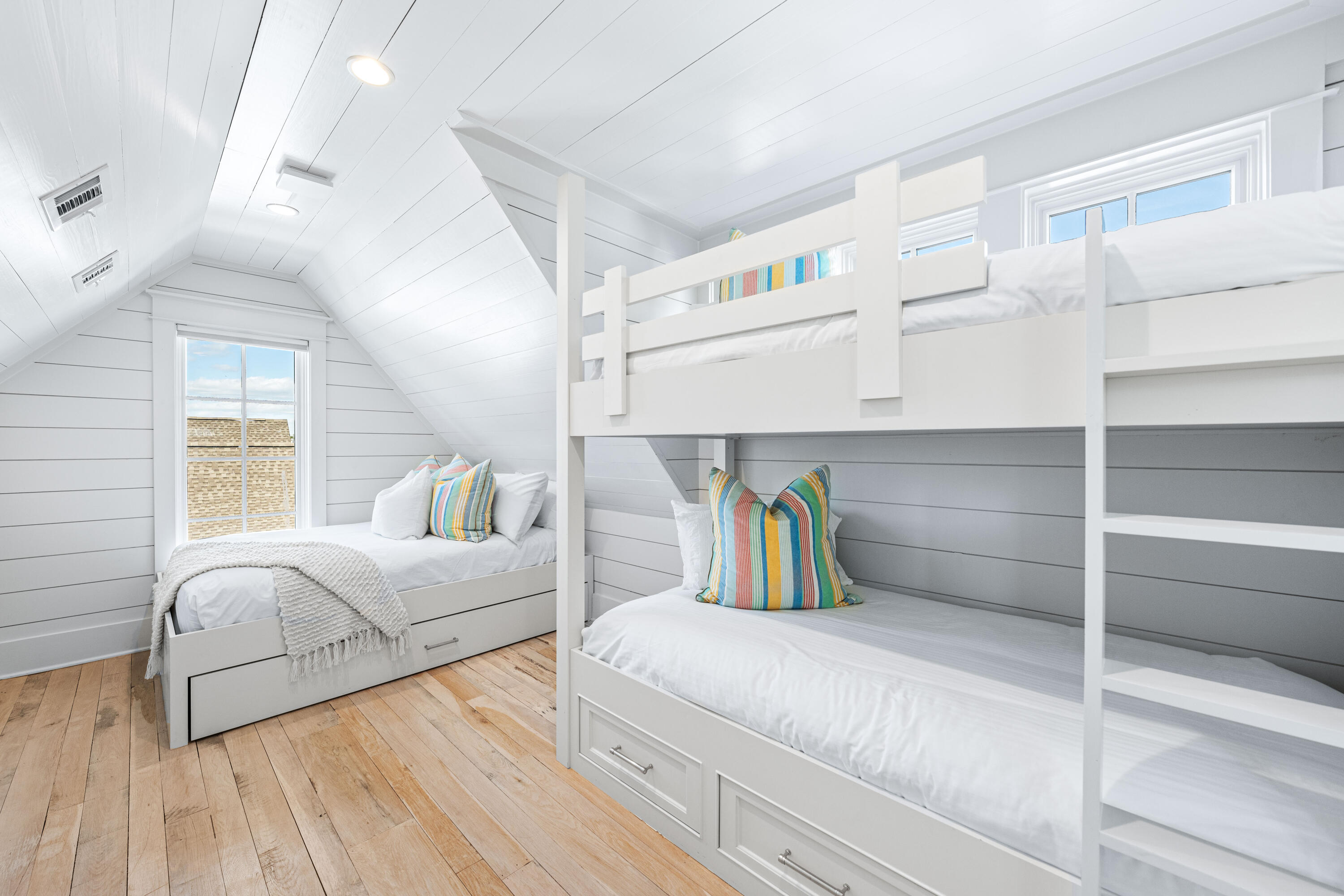 10 Rainer Ln Inlet Beach Inlet Beach, FL 32461 - Photo 43 of 55 a bedroom with a bed and wooden floor