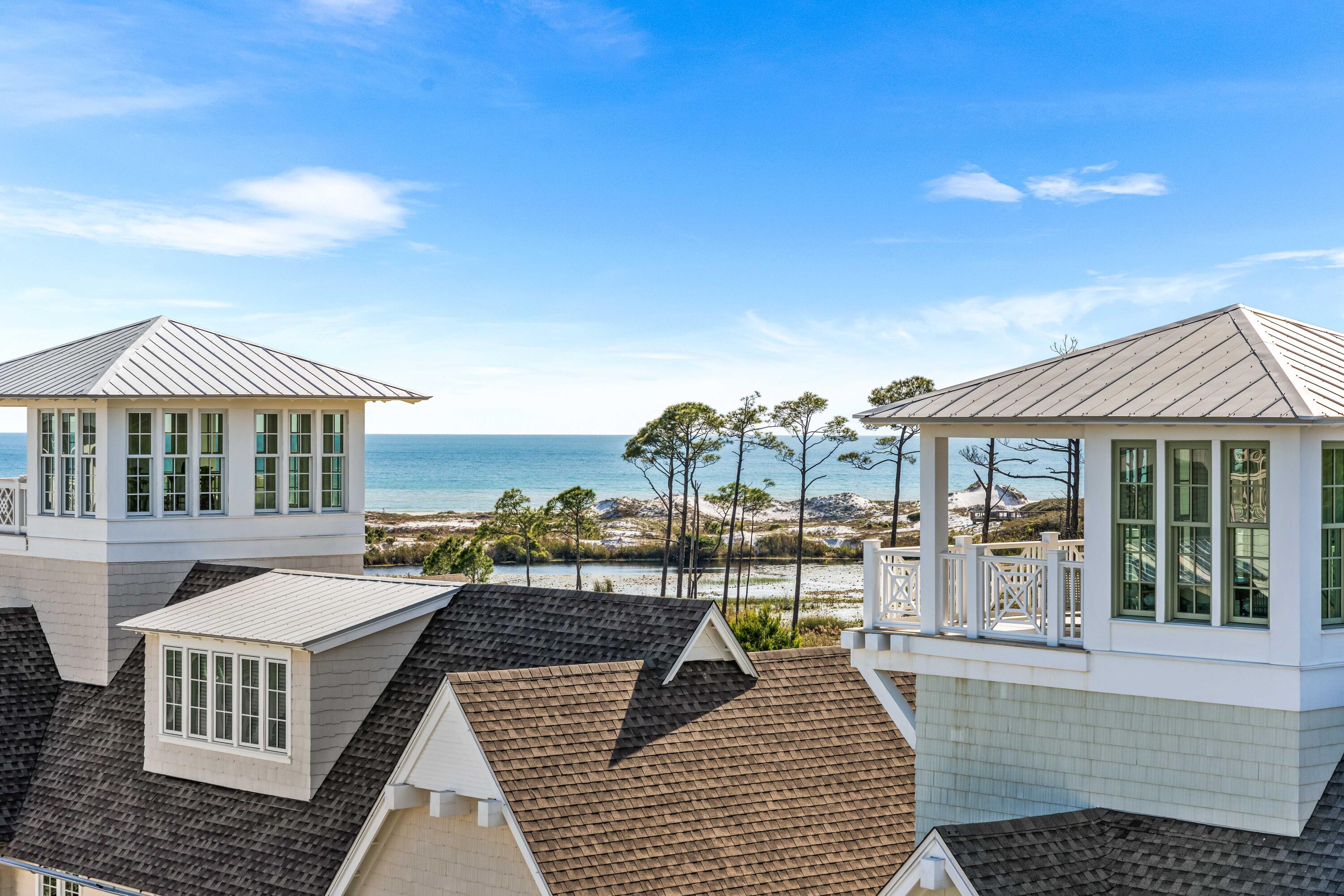 10 Rainer Ln Inlet Beach Inlet Beach, FL 32461 - Photo 46 of 55 a view of a roof deck with couches and city view