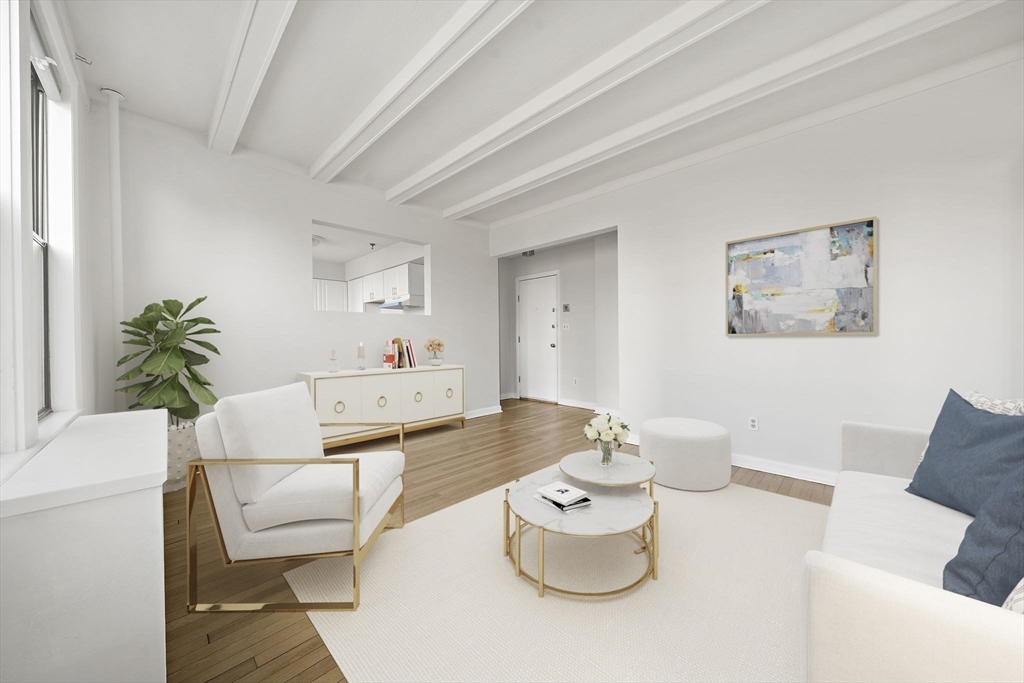 1480 Commonwealth Avenue, Unit 10 Boston, MA 02135 - Photo 5 of 19 a living room with furniture and a potted plant