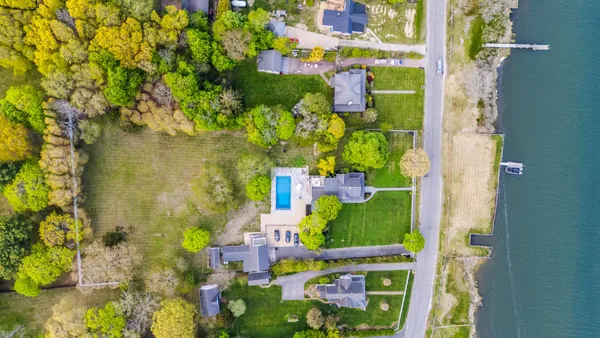 an aerial view of multiple house