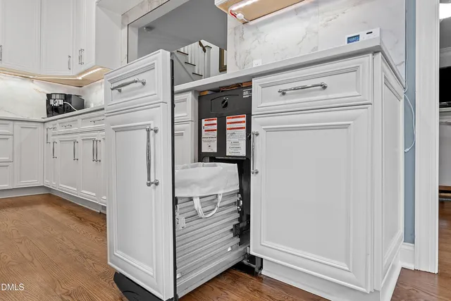 a bathroom with a sink double vanity and a mirror