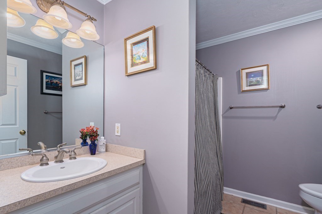 15 Fox Run Road, Unit 15 Blackstone, MA 01504 - Photo 13 of 22 a bathroom with a sink vanity and toilet