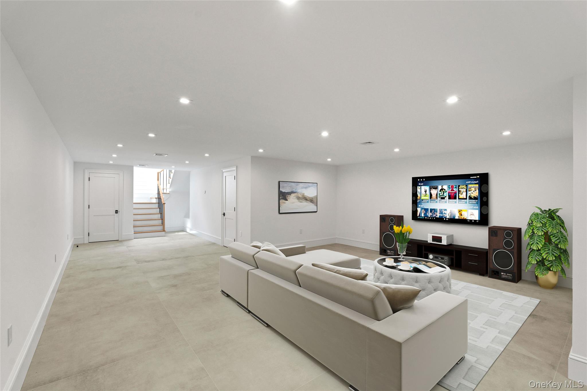 161 South Road Westhampton, NY 11977 - Photo 25 of 32 a living room with furniture and a flat screen tv