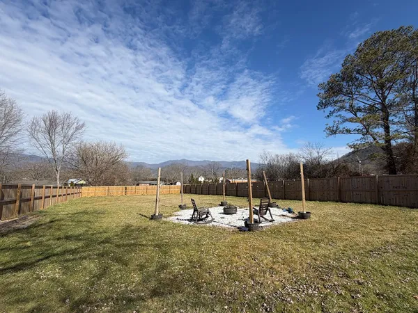 a view of outdoor space with garden