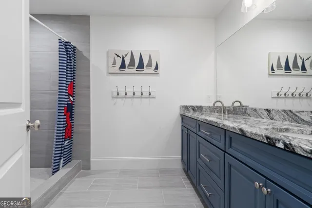 a view of a swimming pool with a patio and yard