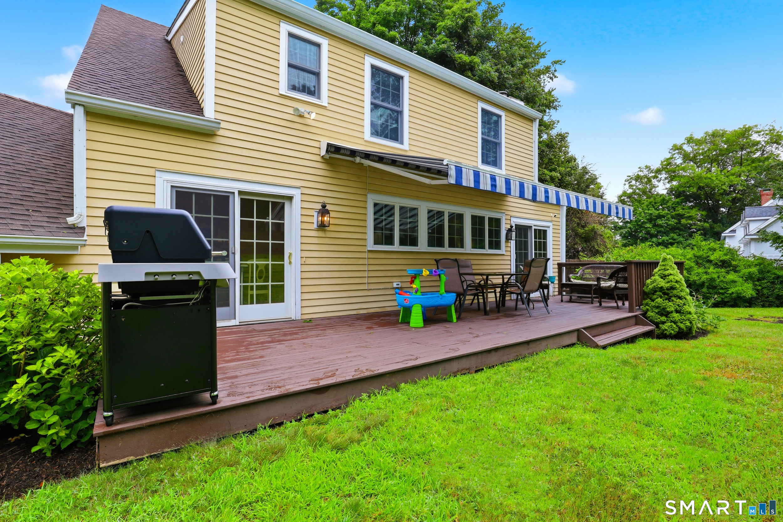 14 Woodchuck Lane Ridgefield, CT 06877 - Photo 33 of 39 Deck with Beautiful View of the Spacious Backyard