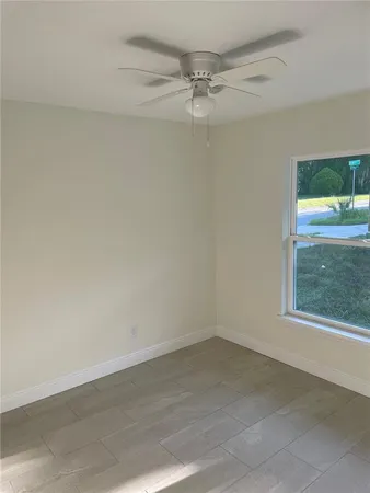 an empty room with a window