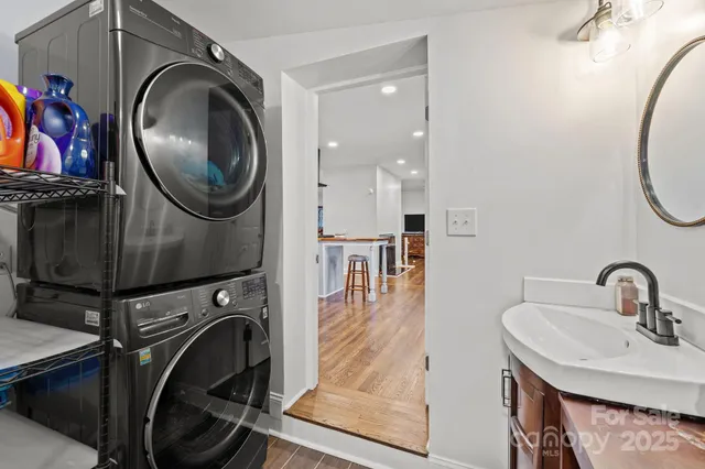 a view of a storage and utility room