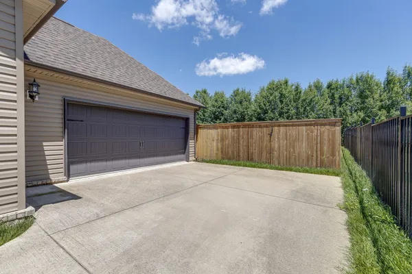 a backyard of a house