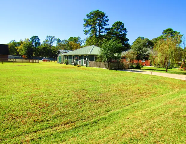a view of a swimming pool and outdoor space