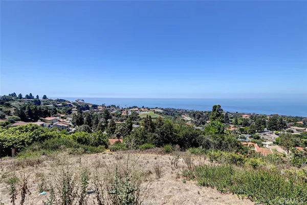 a view of a city and mountain in the back