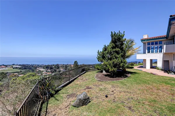 a view of a terrace with a garden